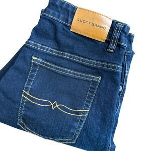 Lucky Brand Women Classic Straight Stretch Dark Wash Jeans Size 18‎ LBAFC01F-091